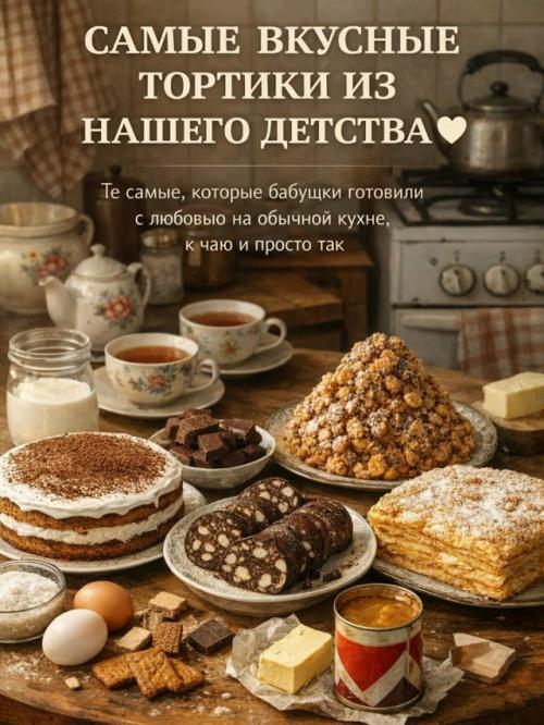 Самые вкусные тортики из нашего детства! 
