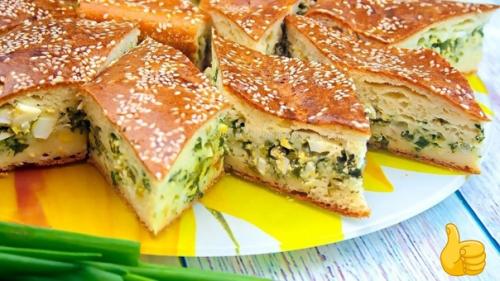 Пирог заливной с капустой - очень просто и вкусно.