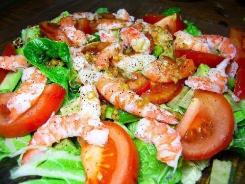 Подборка салатов с креветками? 04
