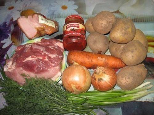 Жаркое по-уральски.  Ингредиенты: 300 гр. 01