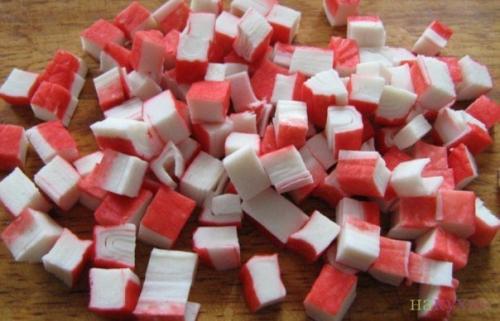 Крабовый салат с апельсинами. 01