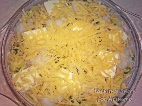 Картофельная запеканка с цветной капустой, маслом и чесноком. 08