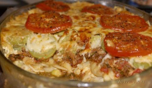 Ленивая лазанья - запеканка с кабачками. 06