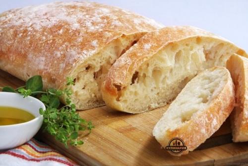 Чиабатта в ДУХОВКЕ.  Ингредиенты: 07