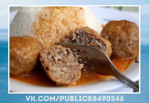 Очень вкусно.  Тефтели в подливе, как в садике.