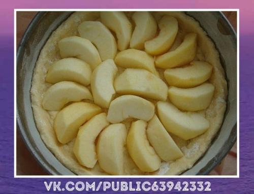 Оригинальный рецепт.  Творожной пиpог c яблoками и кокоcовой карамeлью. 04