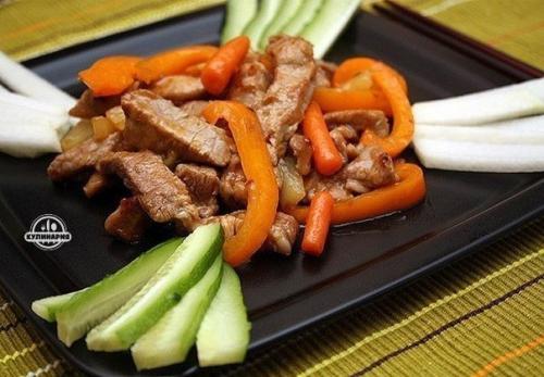 Свинина по-китайски.  Ингредиенты: