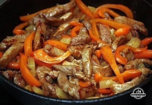 Свинина по-китайски.  Ингредиенты: 04