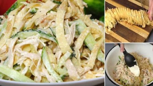 Салат загадка для гостей.