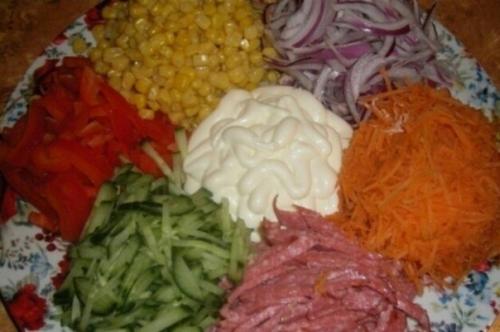 Праздничный салат Огни Парижа. 03