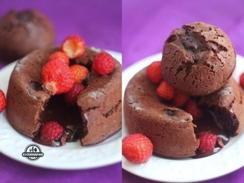 Шоколадный фондан.  Ингредиенты: