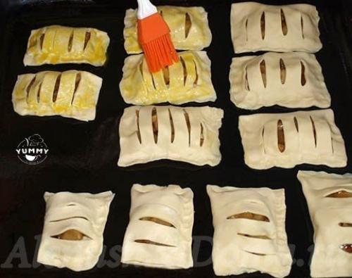 Слойки с яблоками. 04