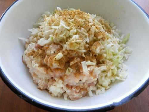 Ленивые голубцы.   Фарш куриный (лучше пополам - Филе + красное куриное мясо) - 350 г;. 01