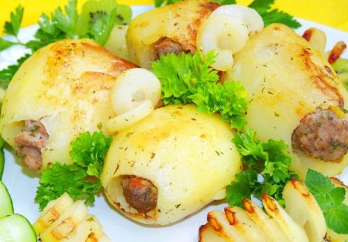 Фаршированный картофель.  Ингредиенты. 07
