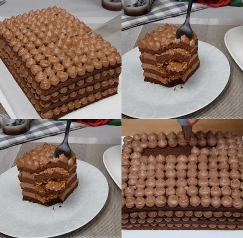 Шоколадый торт без муки и без сахара.