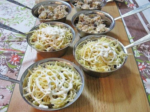 Жюльен из курицы с грибами. 03