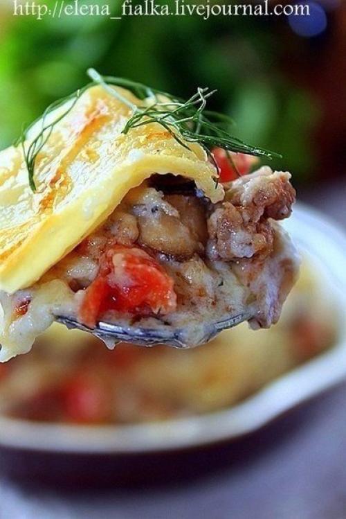 Лазанья с мясом и грибами. 01