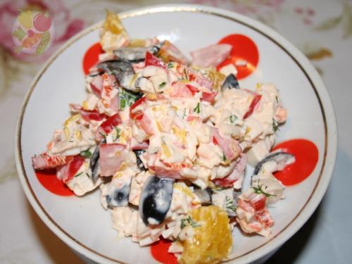 Салат Апельсиновый Краб.