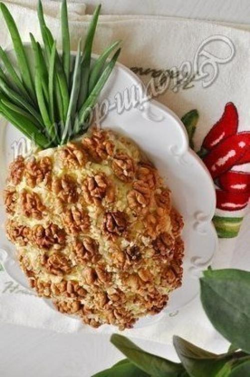 Салат ананас.  Состав. 07