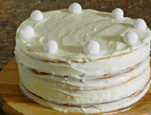 Тыквенный торт со взбитыми сливками. 09