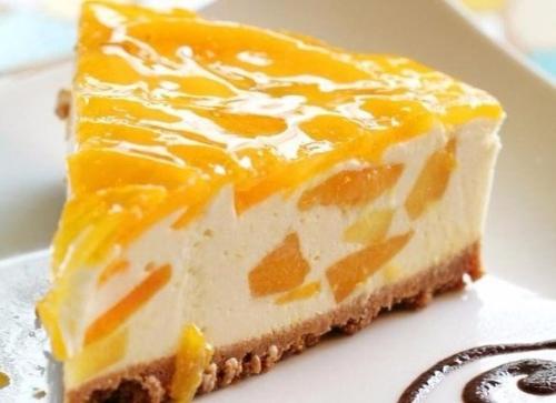 Персиковый чизкейк.  Ингредиенты: