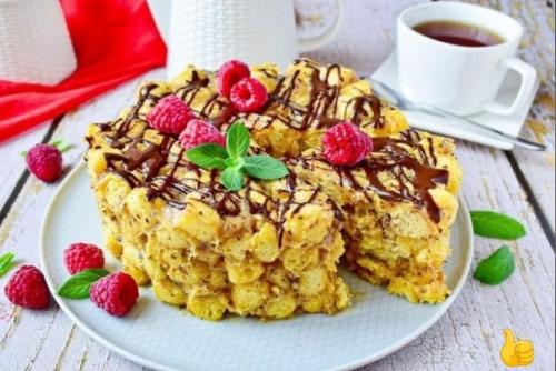 Торт из кукурузных палочек. Торт из кукурузных палочек.