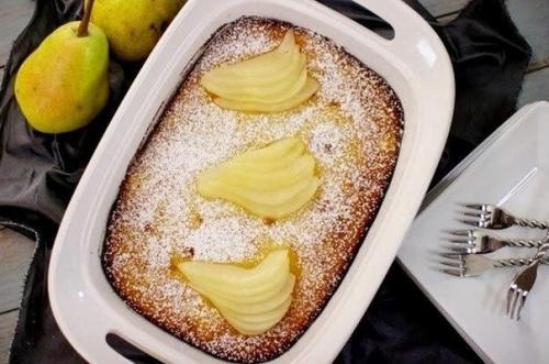 Творожная запеканка с грушами. 09