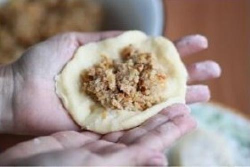 Картофельные зразы с мясом/с грибами. 06