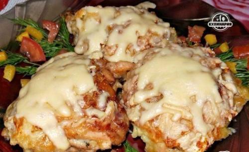 Восхитительная курица с грибами.