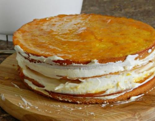 Тыквенный торт со взбитыми сливками. 08