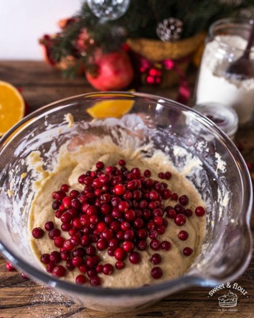 Рецепт кекса с клюквой. 04