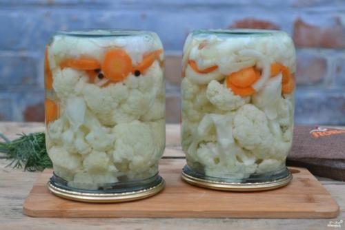Маринованная цветная капуста с овощами. 08
