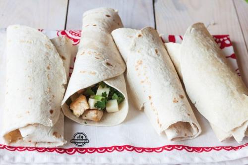 Куриное буррито.  Ингредиенты: 09