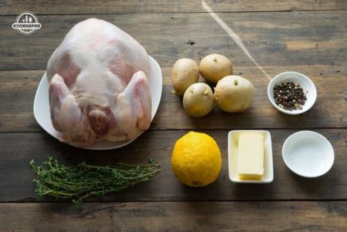 Запечённая курочка к новогоднему столу.

