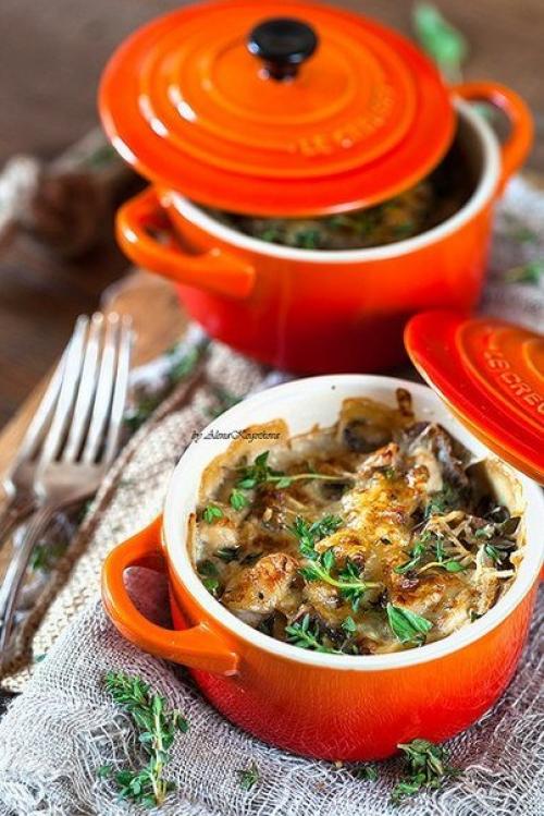 Жульен с курицей и грибами. 02