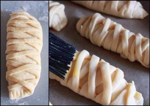 Булочки с творогом и персиком. 06