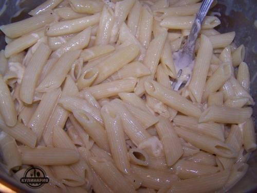 Ригата с соусом карбонара пенне. 04