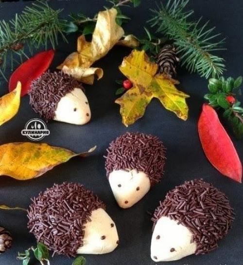 Печенье Грибочки и ёжики.