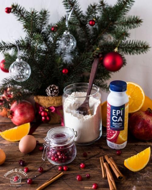 Рецепт кекса с клюквой.