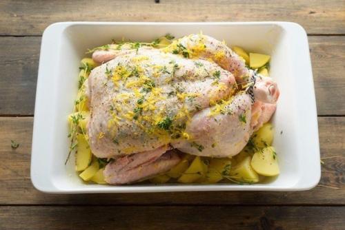 Запечённая курочка к новогоднему столу. 01