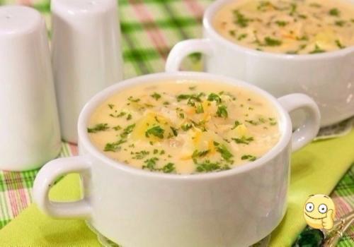 Сырный суп. Суп, незаменим в промозглую погоду, отведав его на душе становится теплее.