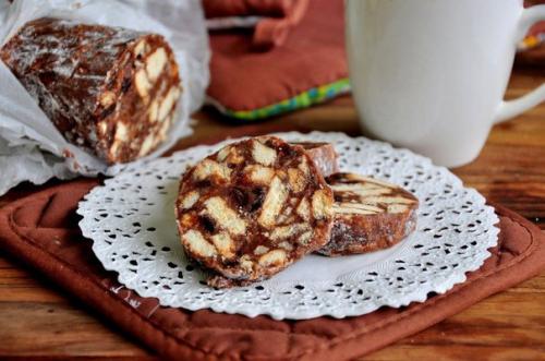 Шоколадная колбаска?   Любимый домашний десерт из детства! 05