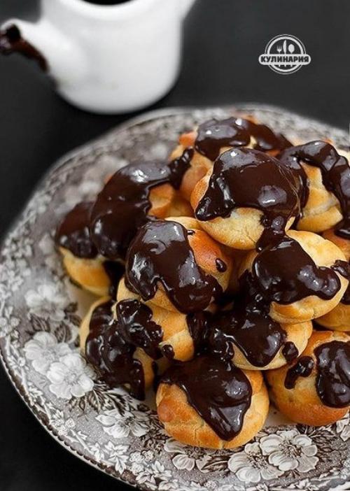 Профитроли.  Ингредиенты:   Для теста: 01