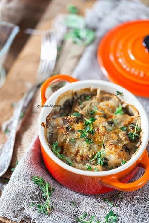 Жульен с курицей и грибами. 06