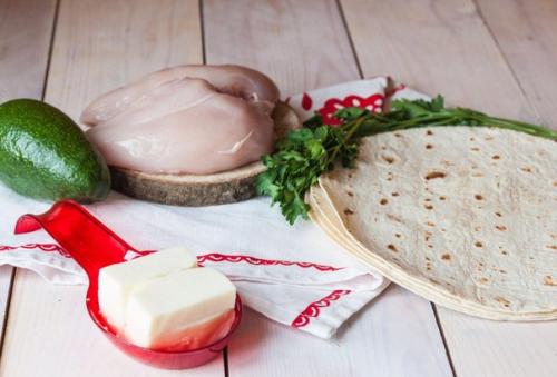 Куриное буррито.  Ингредиенты: 01