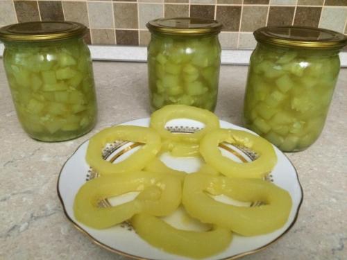 Ананасовые кольца из кабачков на зиму.