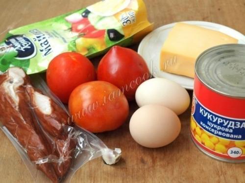 Салат Восторг.   Ингредиенты: 01