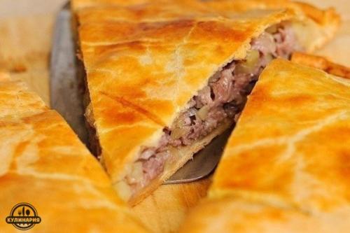 Нежный мясной пирог с мясом. Нежный мясной пирог с мясом.