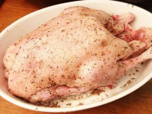 Новогодний гусь с яблоками. 04