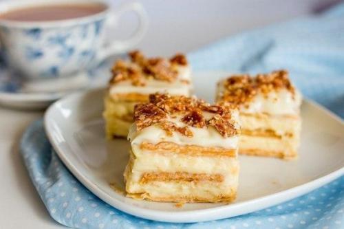 Творожный тортик из печенья.  